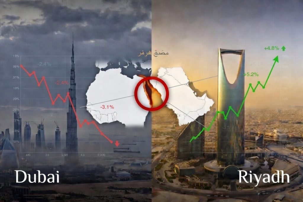 فشل النموذج الإماراتي تحت ضغط هرمز… والرياض تتصدر المشهد الاقتصادي الخليجي