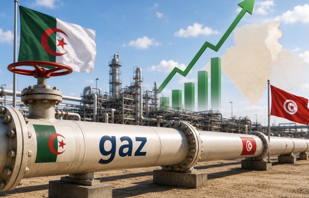 ارتفاع صادرات الغاز الجزائري إلى تونس