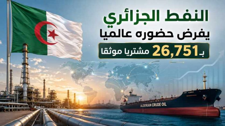 النفط الجزائري يفرض حضوره عالميا بـ26,751 مشترياً موثقاً