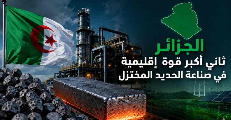 الجزائر ثاني أكبر قوة إقليمية في صناعة الحديد المختزل
