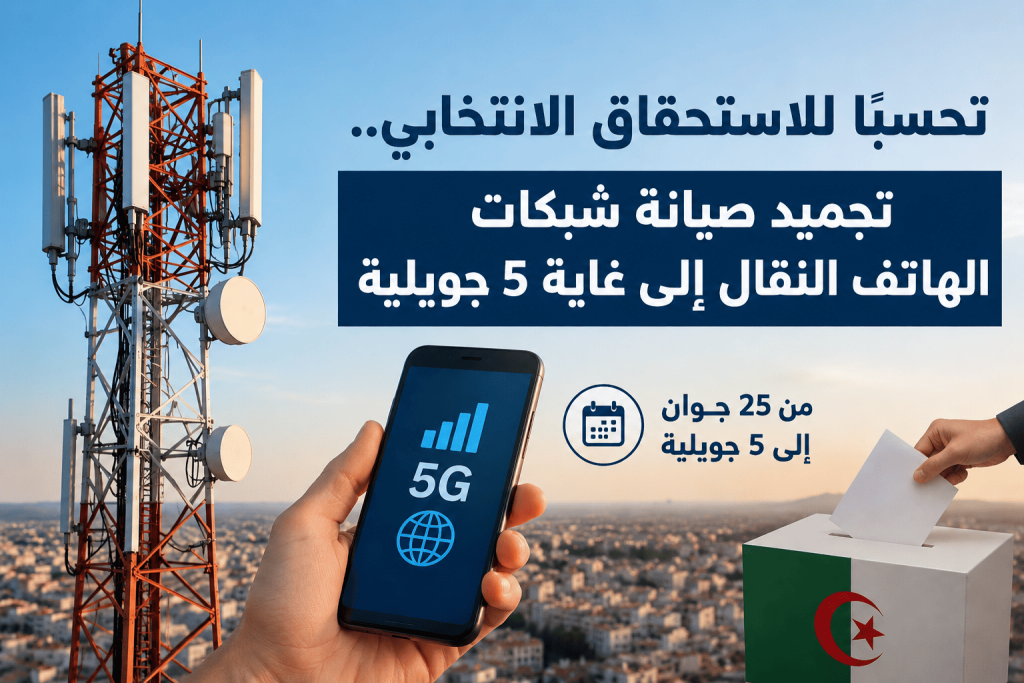 تحسبا للاستحقاق الانتخابي.. تجميد صيانة شبكات الهاتف النقال إلى غاية 5 جويلية