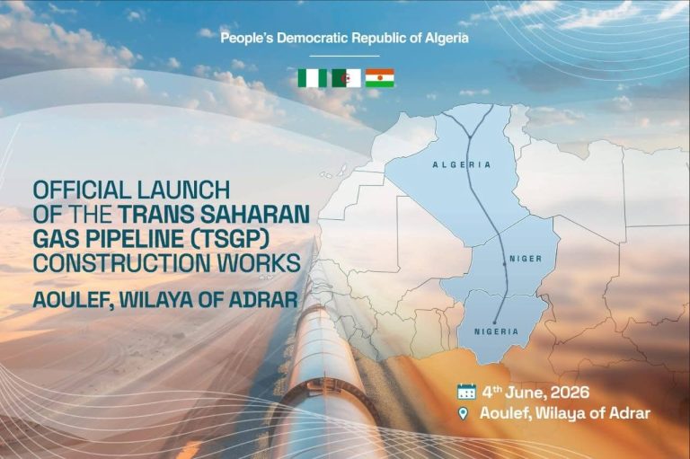 Lancement de la phase de réalisation du gazoduc transsaharien depuis Adrar