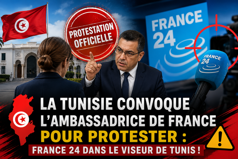 La Tunisie convoque l&rsquo;ambassadrice de France pour protester : France 24 dans le viseur de Tunis !
