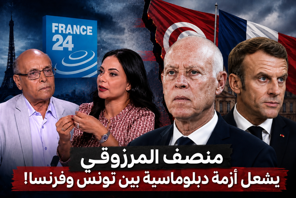 منصف المرزوقي يشعل أزمة دبلوماسية بين تونس وفرنسا.. “France 24” منبر لأجندات المرتزقة!