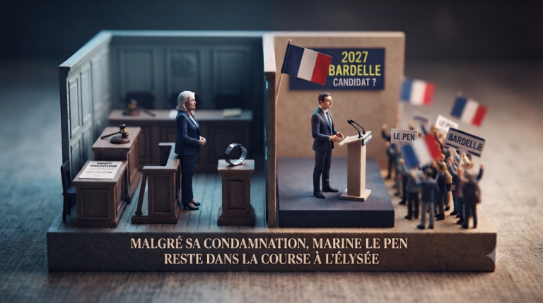 Malgré sa condamnation, Marine Le Pen reste dans la course à l&rsquo;Élysée