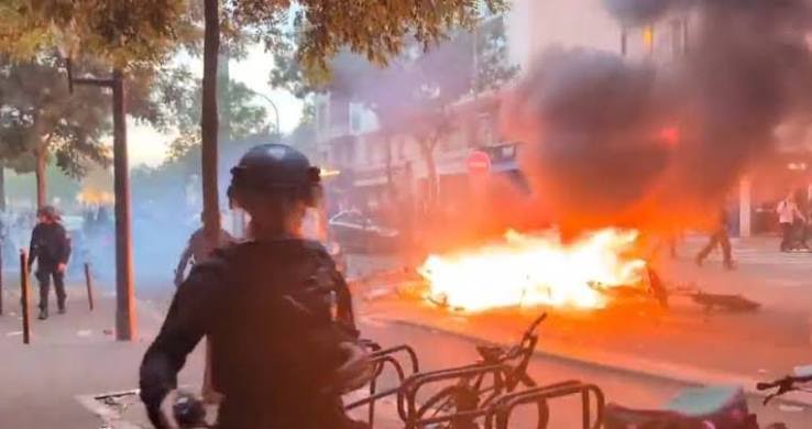 Riots in France after World Cup elimination coincide with National Day celebrations