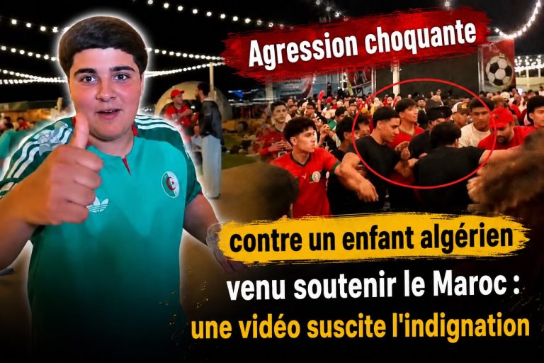 Agression choquante contre un enfant algérien venu soutenir le Maroc : une vidéo suscite l&rsquo;indignation