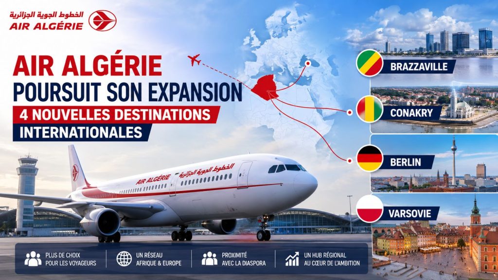 Air Algérie poursuit son expansion avec quatre nouvelles destinations internationales