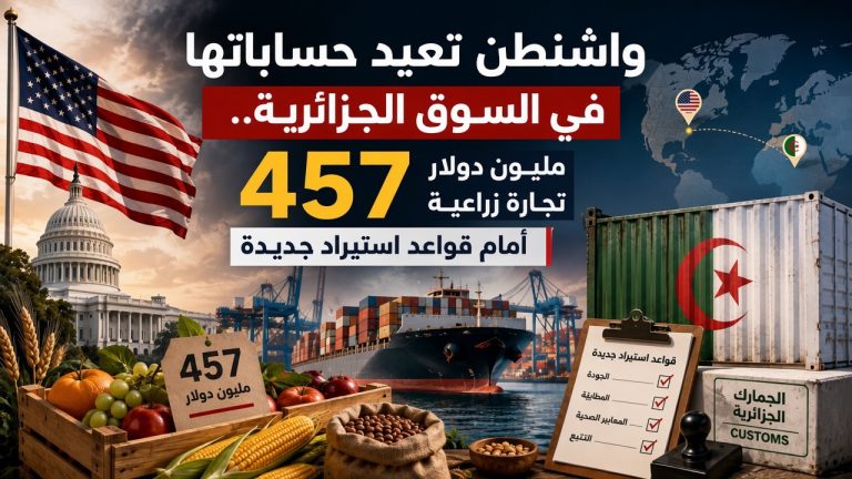 واشنطن تعيد حساباتها في السوق الجزائرية.. 457 مليون دولار تجارة زراعية أمام قواعد استيراد جديدة