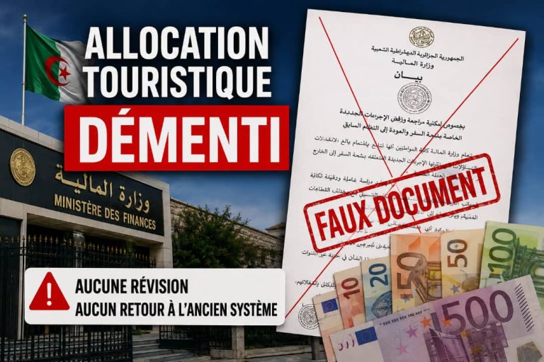 La ministère des Finances dément toute révision de l’allocation touristique et dénonce un faux document