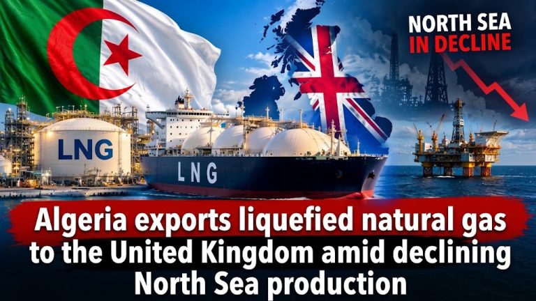 Algeria exports liquefied natural gas to the United Kingdom amid declining North Sea production