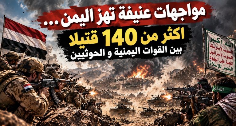 مواجهات عنيفة تهز ⁧‫اليمن‬⁩.. أكثر من 140 قتيلاً بين القوات اليمنية والحوثيين