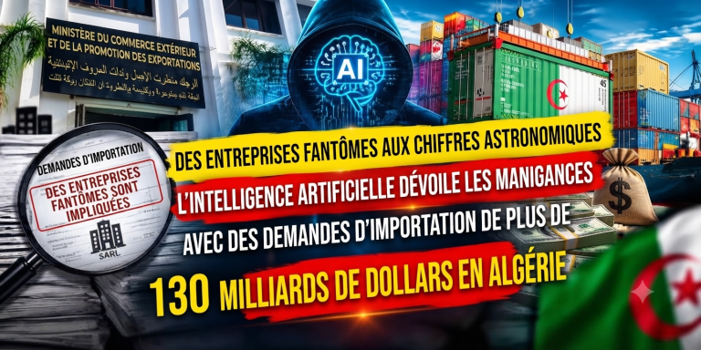 Des micro-entreprises aux chiffres astronomiques : l’intelligence artificielle révèle des anomalies dans des demandes d’importation dépassant 130 milliards de dollars en Algérie