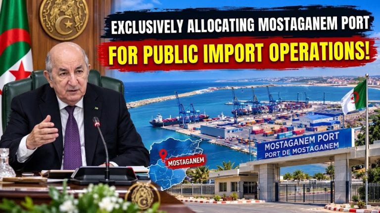 President Tebboune Orders the Allocation of Mostaganem Port Exclusively for Public Import Operations!