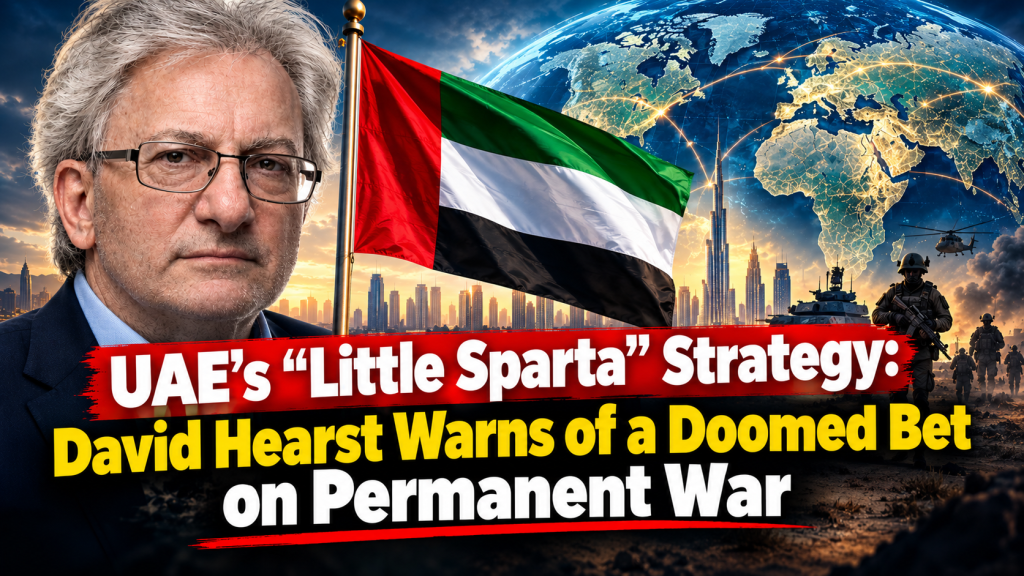 UAE’s “Little Sparta” Strategy: David Hearst Warns of a Doomed Bet on Permanent War